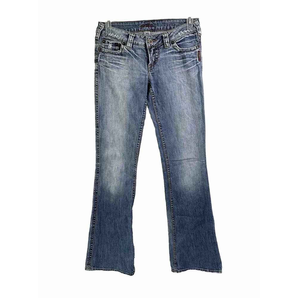 Silver Jeans Womens 28x35 Blue Denim Tina Light Wash Western Bootcut